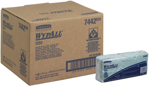 Wypall X50 7442 Groen Poetsdoeken 