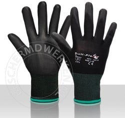 Werkhandschoenen Bull Flex PU zwart