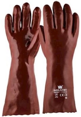 Handschoen PVC rood, 350 mm