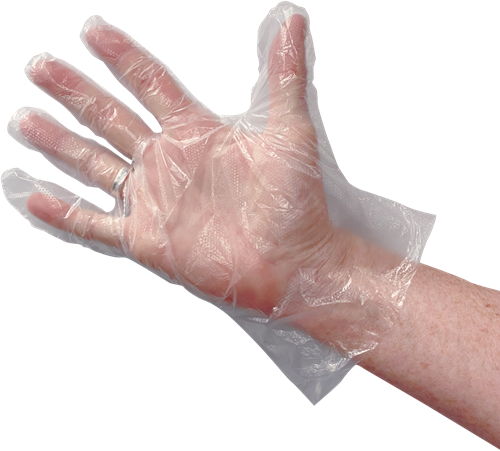 PSP 75-400 Disposable handschoen PE geruwd 30mu