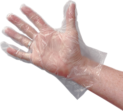 PSP 75-400 Disposable handschoen PE geruwd 30mu