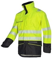 Sioen 7330 Torvik parka - fluo geel/marineblauw - xxl