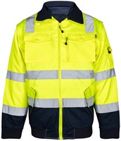 OXXA Agatha 0962 pilotjack - fluo geel/marineblauw - m