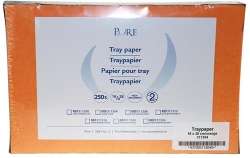PURE Traypapier 18x28cm oranje