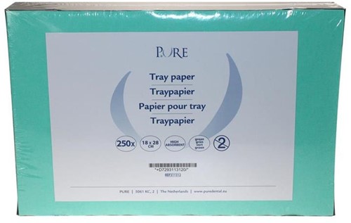 PURE Traypapier 18x28cm groen