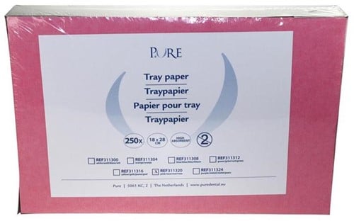 PURE Traypapier 18x28cm roze