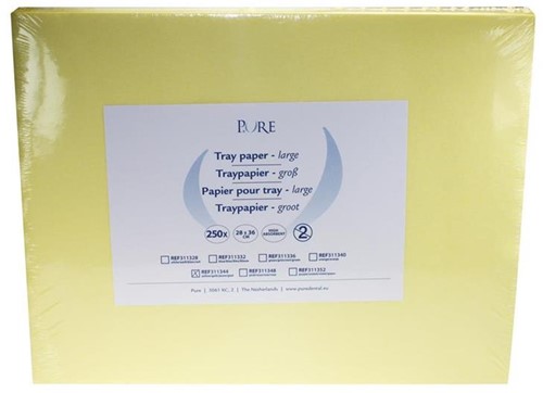 PURE Traypapier 28x36cm geel