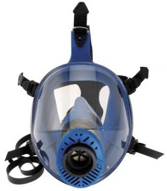 Spasciani TR 2002 CL2 blauw TPE volgelaatsmasker