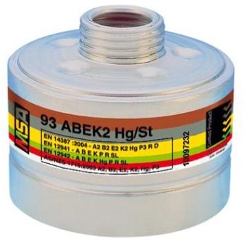 MSA 93 combinatiefilter A2B2E2K2Hg-P3 R D