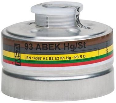 MSA combinatiefilter 93 A2B2E2K1Hg-P3 R D