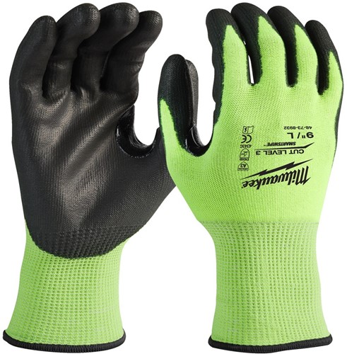 Milwaukee Hi-vis werkhandschoenen snijklasse 3/C