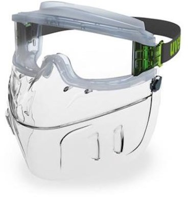 uvex ultravision 9301-555 ruimzichtbril met gelaatsbescherming