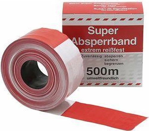 Afzetlint geblokt Rood-Wit