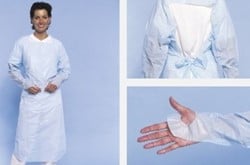 Schort CPE lange mouw blauw