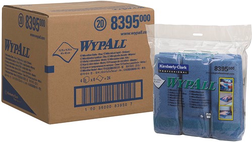 Wypall 8395 Blauw Microvezel Poetsdoeken 