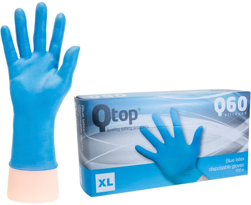 wees gegroet Kwalificatie Slaapkamer Latex Handschoenen blauw gepoederd | Basiq PBM