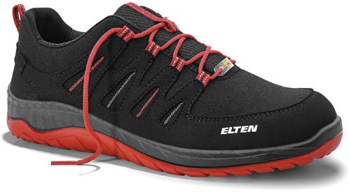 Elten Maddox Black-Red Low werkschoenen S3