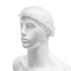 Haarnetje Baret wokkel wit