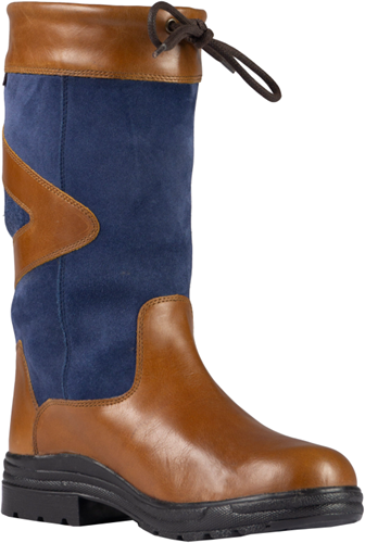 Horka Leren Laars Greenwich Gevoerd 146270 Cognac/Blauw (WEEKAANBIEDING!)