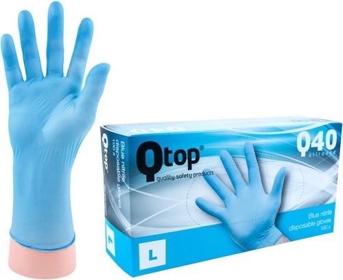 Qtop Q40 Blauwe Nitril Handschoenen