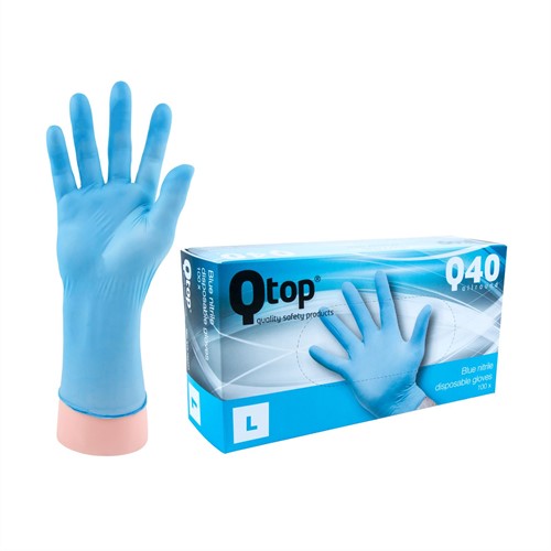 Qtop Q40 Blauwe Nitril Handschoenen